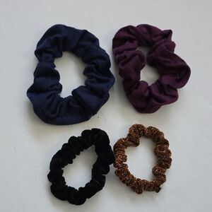 Set of Four Scrunchies in Assorted Colors